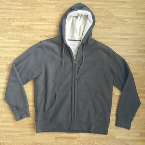 Men's sherpa fleece zip up hoodie